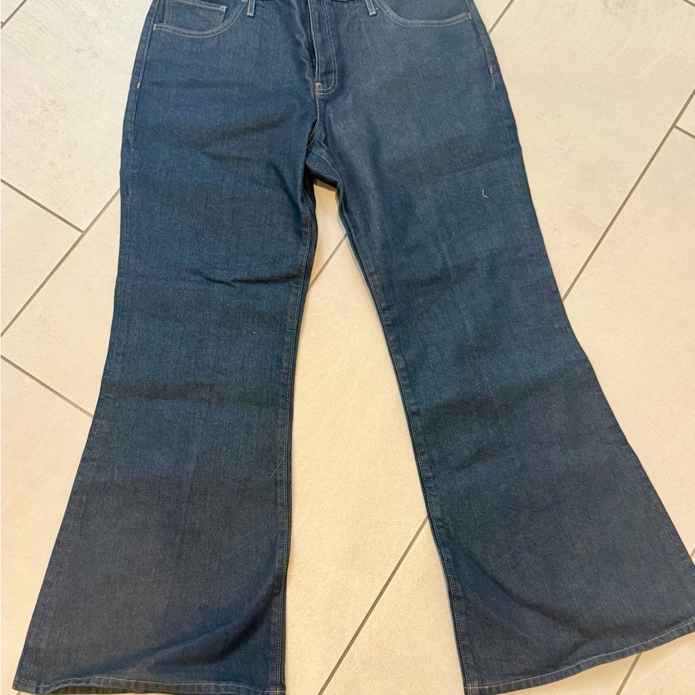 Express Blue Flare Wide Leg Jeans